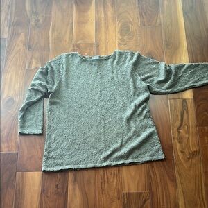 Chico’s Green Textured Long Sleeve Top